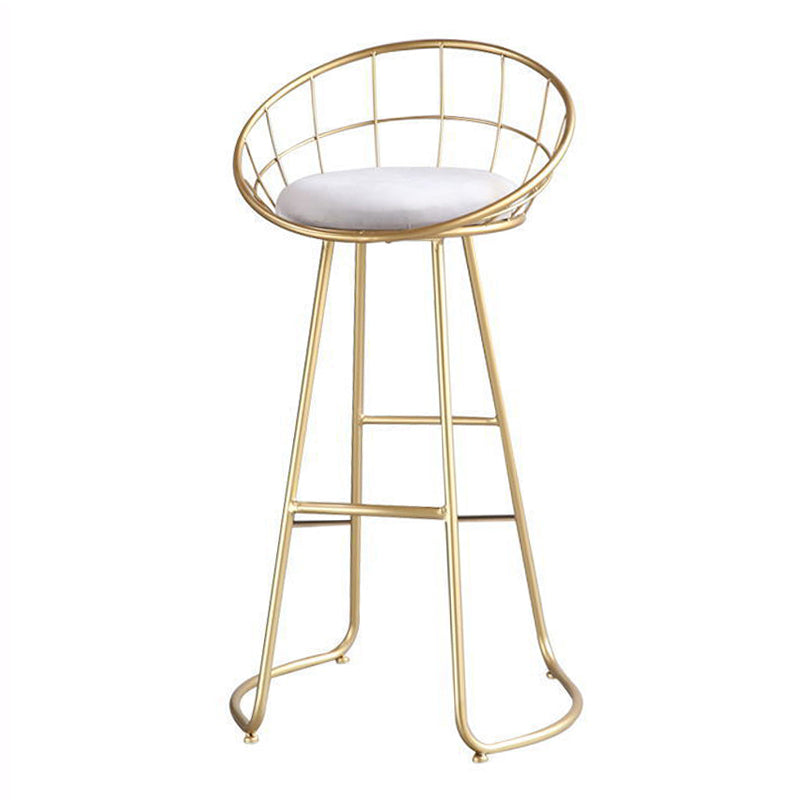 Contemporary Low Back Bar Stools Metal Barstool with Cushion for Bar Clearhalo 'Bar Furniture' 'Bar Stools' 'bar_stools' 'furn' 'furn_bar_stools' 'Furniture' 'Kitchen & Dining Furniture' 6402490