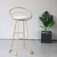 Contemporary Low Back Bar Stools Metal Barstool with Cushion for Bar Clearhalo 'Bar Furniture' 'Bar Stools' 'bar_stools' 'furn' 'furn_bar_stools' 'Furniture' 'Kitchen & Dining Furniture' 6402498