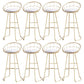 Contemporary Low Back Bar Stools Metal Barstool with Cushion for Bar Gold 8 Piece Set Clearhalo 'Bar Furniture' 'Bar Stools' 'bar_stools' 'furn' 'furn_bar_stools' 'Furniture' 'Kitchen & Dining Furniture' 6402503