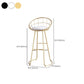 Contemporary Low Back Bar Stools Metal Barstool with Cushion for Bar Clearhalo 'Bar Furniture' 'Bar Stools' 'bar_stools' 'furn' 'furn_bar_stools' 'Furniture' 'Kitchen & Dining Furniture' 6402505