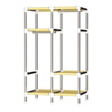 Hinged Wardrobe Armoire Modern Steel Wardrobe Closet with Legs