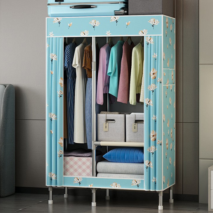Contemporary Wardrobe Closet with Legs Metal Wardrobe Cabinet Clearhalo 'Armoires & Wardrobes' 'armoires_wardrobes' 'Bedroom Furniture' 'furn' 'furn_armoires_wardrobes' 'Furniture' 6402621