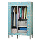 Contemporary Wardrobe Closet with Legs Metal Wardrobe Cabinet 43"L x 18"W x 67"H Blue Clearhalo 'Armoires & Wardrobes' 'armoires_wardrobes' 'Bedroom Furniture' 'furn' 'furn_armoires_wardrobes' 'Furniture' 6402622