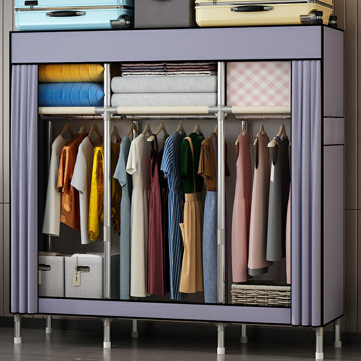 Contemporary Wardrobe Closet with Legs Metal Wardrobe Cabinet Clearhalo 'Armoires & Wardrobes' 'armoires_wardrobes' 'Bedroom Furniture' 'furn' 'furn_armoires_wardrobes' 'Furniture' 6402627