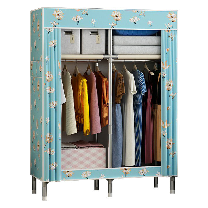 Contemporary Wardrobe Closet with Legs Metal Wardrobe Cabinet Clearhalo 'Armoires & Wardrobes' 'armoires_wardrobes' 'Bedroom Furniture' 'furn' 'furn_armoires_wardrobes' 'Furniture' 6402630