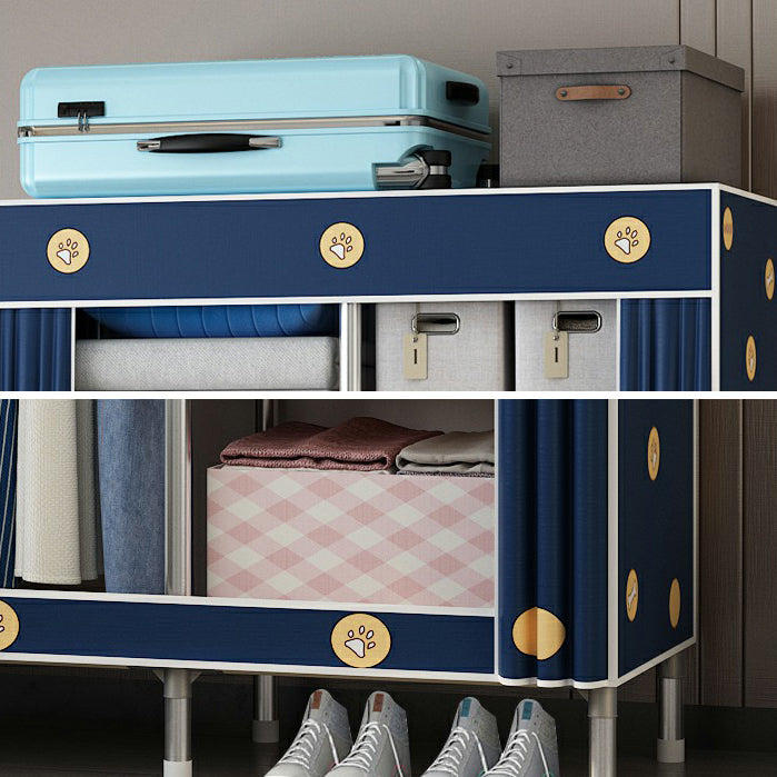 Contemporary Wardrobe Closet with Legs Metal Wardrobe Cabinet Clearhalo 'Armoires & Wardrobes' 'armoires_wardrobes' 'Bedroom Furniture' 'furn' 'furn_armoires_wardrobes' 'Furniture' 6402634