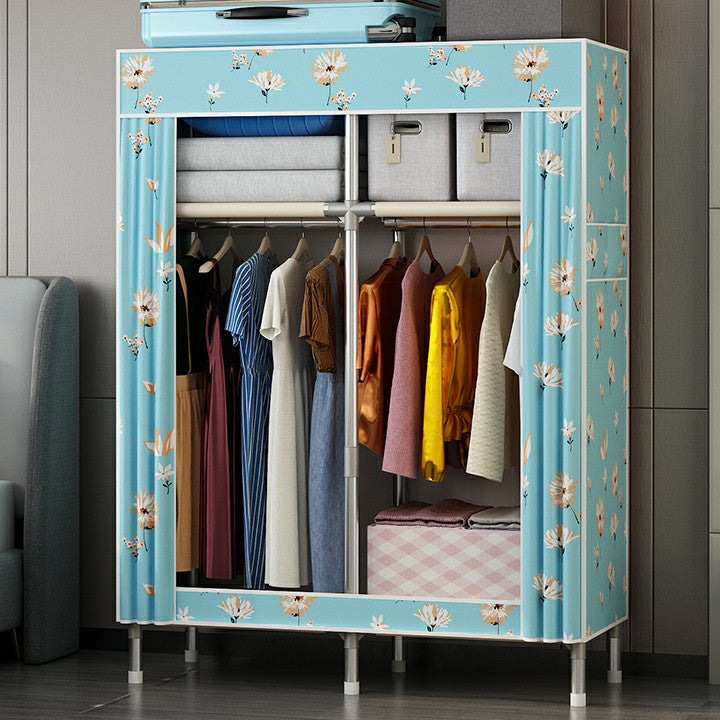 Contemporary Wardrobe Closet with Legs Metal Wardrobe Cabinet Clearhalo 'Armoires & Wardrobes' 'armoires_wardrobes' 'Bedroom Furniture' 'furn' 'furn_armoires_wardrobes' 'Furniture' 6402640