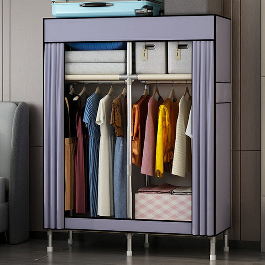 Contemporary Wardrobe Closet with Legs Metal Wardrobe Cabinet Clearhalo 'Armoires & Wardrobes' 'armoires_wardrobes' 'Bedroom Furniture' 'furn' 'furn_armoires_wardrobes' 'Furniture' 6402642