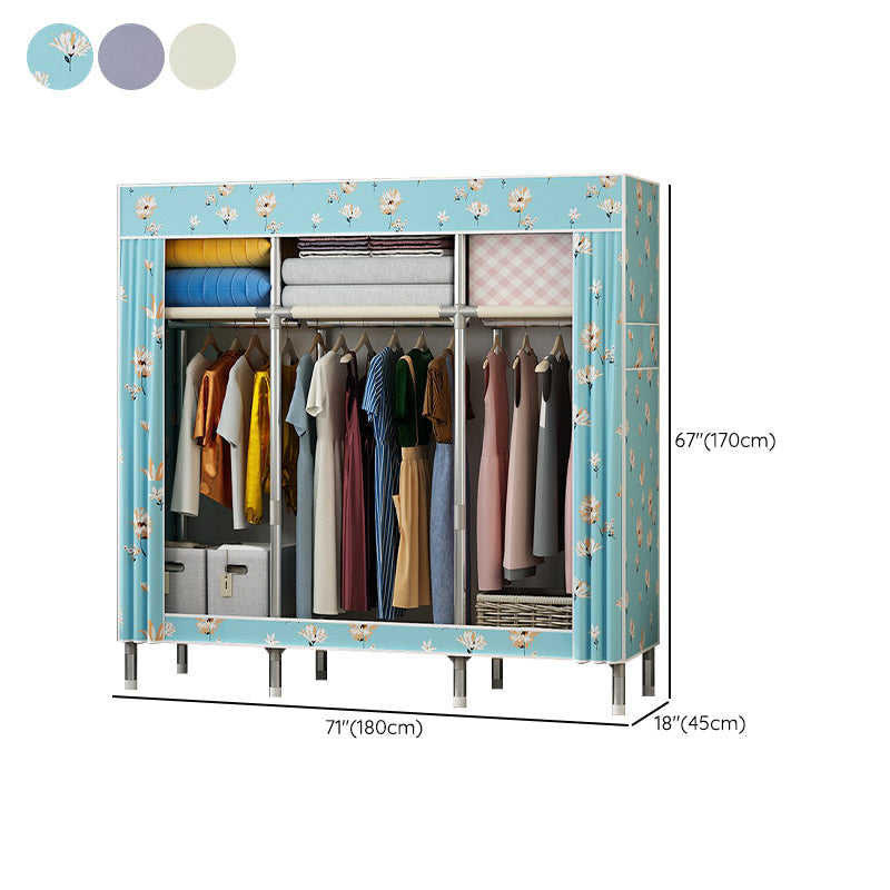 Contemporary Wardrobe Closet with Legs Metal Wardrobe Cabinet Clearhalo 'Armoires & Wardrobes' 'armoires_wardrobes' 'Bedroom Furniture' 'furn' 'furn_armoires_wardrobes' 'Furniture' 6402650