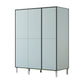 Hinged Steel Wardrobe Armoire Contemporary Wardrobe Closet with Legs Clearhalo 'Armoires & Wardrobes' 'armoires_wardrobes' 'Bedroom Furniture' 'furn' 'furn_armoires_wardrobes' 'Furniture' 6402729