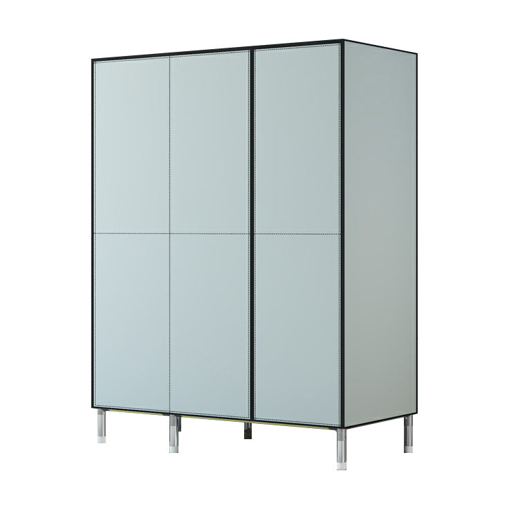 Hinged Steel Wardrobe Armoire Contemporary Wardrobe Closet with Legs Clearhalo 'Armoires & Wardrobes' 'armoires_wardrobes' 'Bedroom Furniture' 'furn' 'furn_armoires_wardrobes' 'Furniture' 6402729