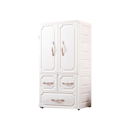 White Plastic Wardrobe Closet Contemporary Wardrobe Armoire for Home