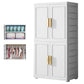 Plastic Wardrobe Cabinet with Drawer Modern Hinged Wardrobe Closet