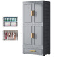 Plastic Wardrobe Cabinet with Drawer Modern Hinged Wardrobe Closet