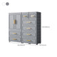 Plastic Wardrobe Cabinet with Drawer Modern Hinged Wardrobe Closet