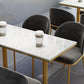 Nórdica 1/3/5 Piezas Juego de comedor Rectángulo Mesa de comedor de piedra para café