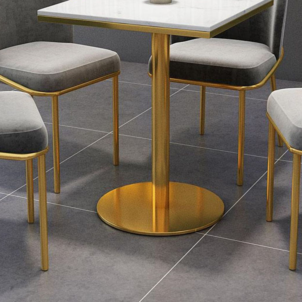 Nórdica 1/3/5 Piezas Juego de comedor Rectángulo Mesa de comedor de piedra para café