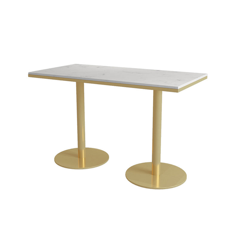 Nórdica 1/3/5 Piezas Juego de comedor Rectángulo Mesa de comedor de piedra para café