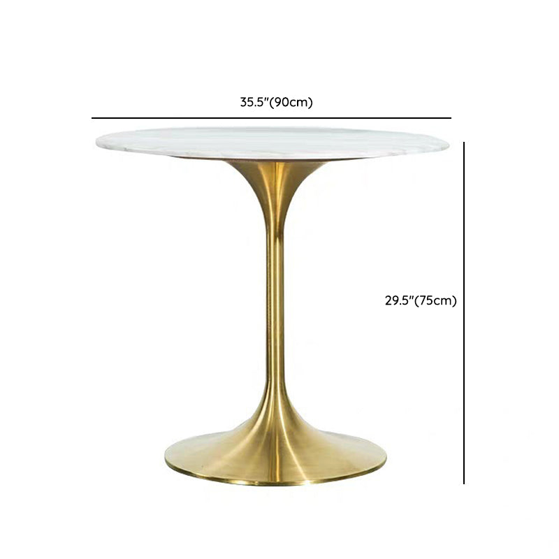 Juego de comedor de mármol moderno con sillas acolchadas 1/2/4/5 piezas de comedor set