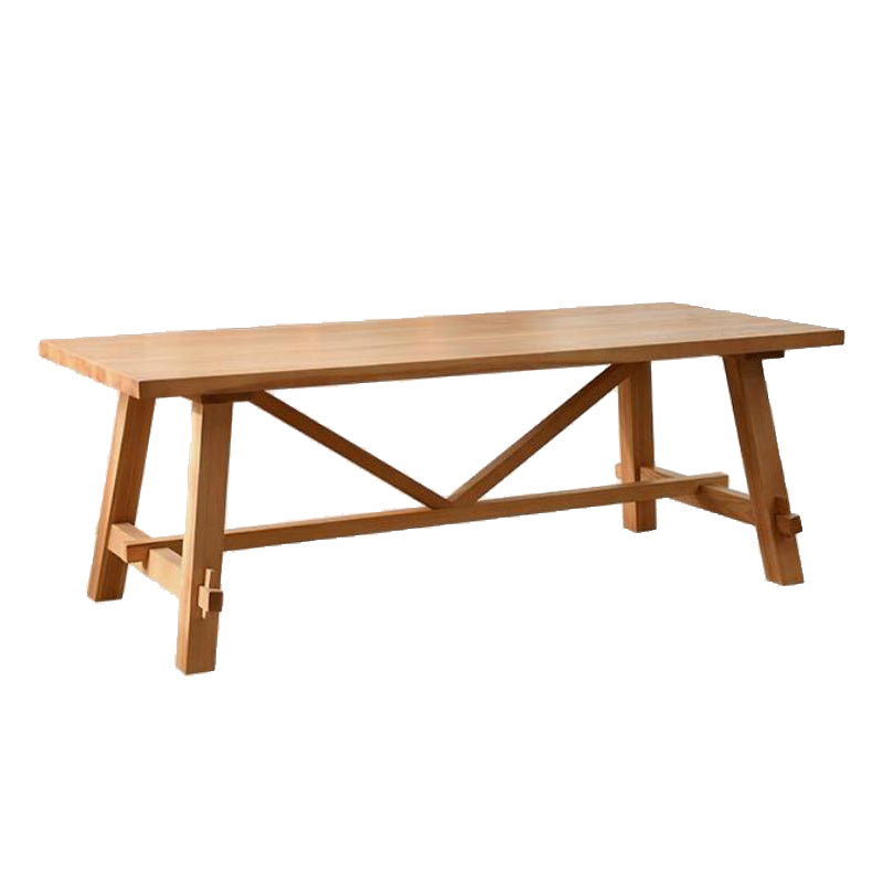 Tradizionale 1/2/3/5/7 pezzi set da pranzo tavolo da pranzo in legno di pino rettangolo per sala da pranzo