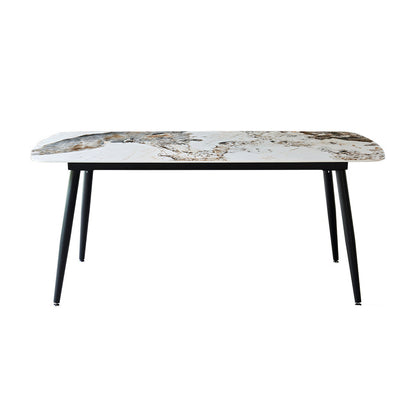 Zeitgenössischer Stein Esstisch Set 1