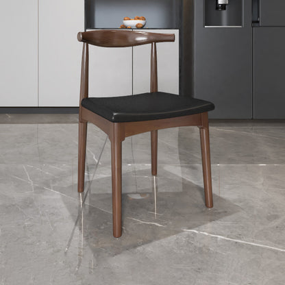 Industrial Dining Table Set 1/3/5/7 Pcs Solid Wood Dining Table and Cow Horn Chairs