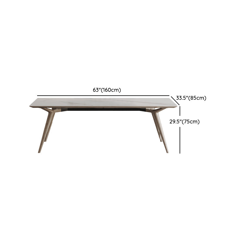 Sintered Stone Dining Set 1/2/5 Pcs Solid Wood Frame Dining Table and Chairs Clearhalo 'Dining Room Sets' 'Dining Tables & Seating' 'dining_room_set' 'furn' 'furn_dining_room_set' 'Furniture' 'Kitchen & Dining Furniture' 6403199