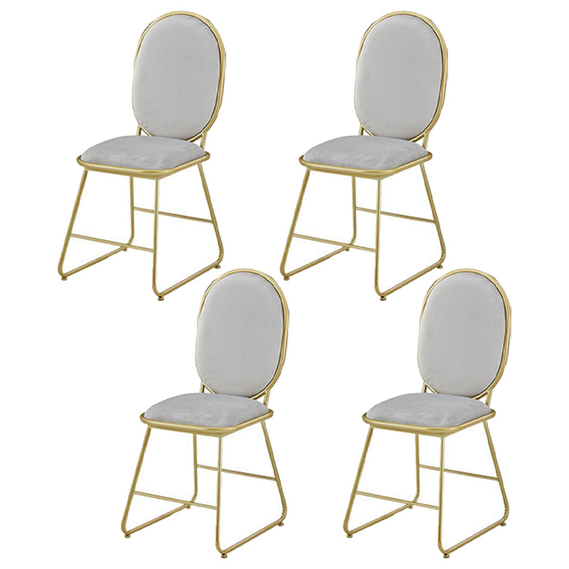 Hochglänzender weißer Esstisch Set 1/4/5/7 Stücke Glam