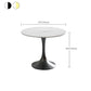 Round Dining Table Set with Metal Chairs 1/5 Pieces Modern Dining Set for Home