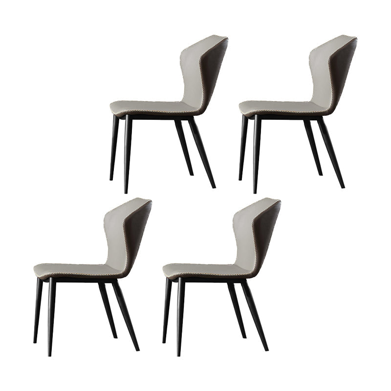Glossy Gray Stone Dining Table Set 1/4/5/7 Pieces Modern Dinette Set for Kitchen