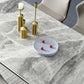 Glossy Gray Stone Dining Table Set 1/4/5/7 Pieces Modern Dinette Set for Kitchen