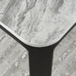 Glossy Gray Stone Dining Table Set 1/4/5/7 Pieces Modern Dinette Set for Kitchen
