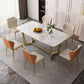 Glam Eetkamerset 1/4/6-delig Gouden roestvrijstalen frame eettafel en stoelen