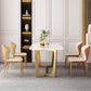 Glam Eetkamerset 1/4/6-delig Gouden roestvrijstalen frame eettafel en stoelen
