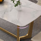 Glam Eetkamerset 1/4/6-delig Gouden roestvrijstalen frame eettafel en stoelen