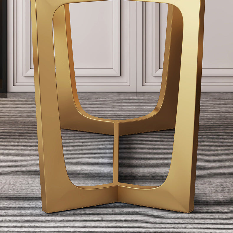 Glam Eetkamerset 1/4/6-delig Gouden roestvrijstalen frame eettafel en stoelen