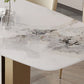 Scandinavische eettafel ingesteld 1/4/5/7 pc's gesinterde stenen eettafel met armloze stoelen