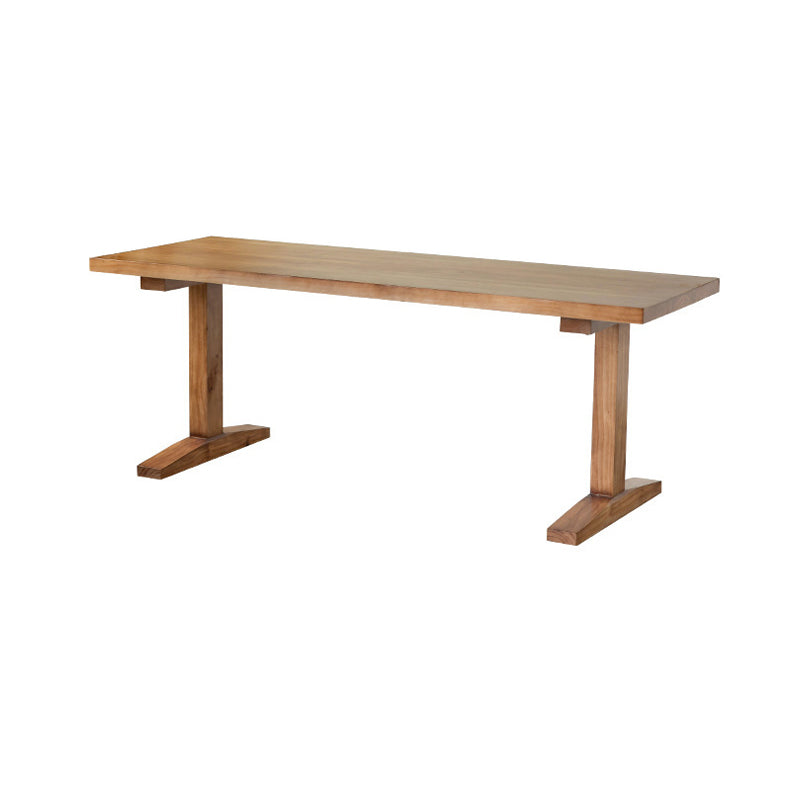 Solid Wood Dining Set 1/4/5 Pcs Rectangle Dining Table and Chair with Arm Wood 94.5"L x 35.4"W Clearhalo 'Dining Room Sets' 'Dining Tables & Seating' 'dining_room_set' 'furn' 'furn_dining_room_set' 'Furniture' 'Kitchen & Dining Furniture' 6403478