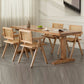 Solid Wood Dining Set 1/4/5 Pcs Rectangle Dining Table and Chair with Arm Clearhalo 'Dining Room Sets' 'Dining Tables & Seating' 'dining_room_set' 'furn' 'furn_dining_room_set' 'Furniture' 'Kitchen & Dining Furniture' 6403482