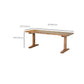 Solid Wood Dining Set 1/4/5 Pcs Rectangle Dining Table and Chair with Arm Clearhalo 'Dining Room Sets' 'Dining Tables & Seating' 'dining_room_set' 'furn' 'furn_dining_room_set' 'Furniture' 'Kitchen & Dining Furniture' 6403487