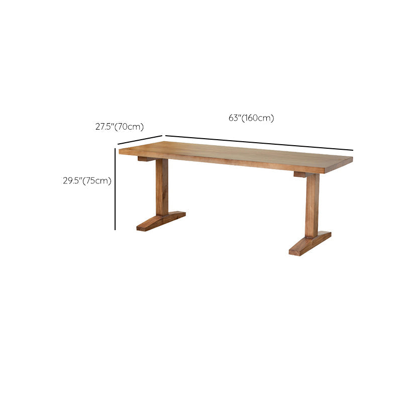 Solid Wood Dining Set 1/4/5 Pcs Rectangle Dining Table and Chair with Arm Clearhalo 'Dining Room Sets' 'Dining Tables & Seating' 'dining_room_set' 'furn' 'furn_dining_room_set' 'Furniture' 'Kitchen & Dining Furniture' 6403487