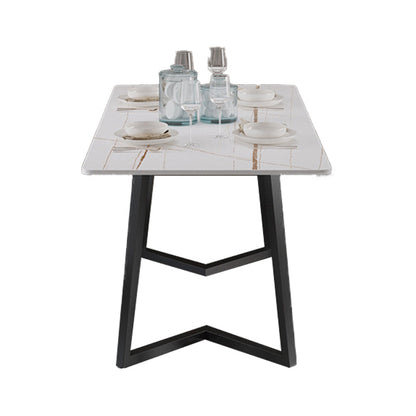 Gepolijste afwerking Dinette set met zwarte stoelen 1/4/5/7 stuks glamour eettafel set