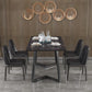 Gepolijste afwerking Dinette set met zwarte stoelen 1/4/5/7 stuks glamour eettafel set
