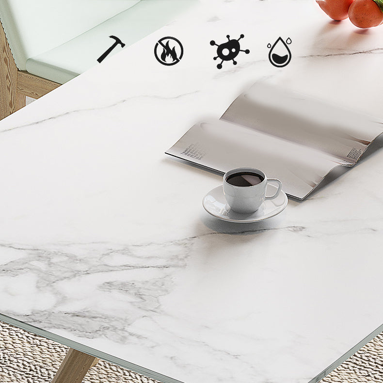 木製フレーム付きマット仕上げダイニングテーブルセット1/4/5/7ピースグラムディネットセット