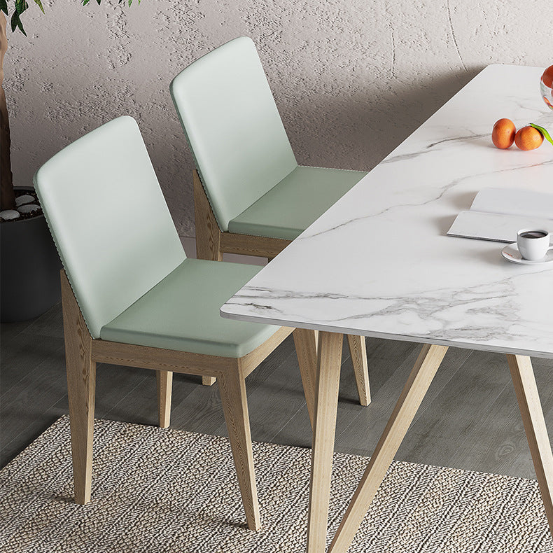 木製フレーム付きマット仕上げダイニングテーブルセット1/4/5/7ピースグラムディネットセット