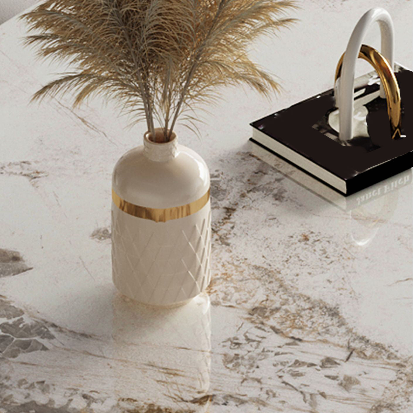 High Gloss Biege eettafel set 1/2/4/5/7 stuks Glam Dinette Set voor thuis