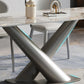 High Gloss Biege eettafel set 1/2/4/5/7 stuks Glam Dinette Set voor thuis