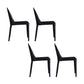 Black Dining Table Set with Solid Back Chairs 1/4/5 Pieces Metal Dinette Set