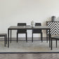 Black Dining Table Set with Solid Back Chairs 1/4/5 Pieces Metal Dinette Set