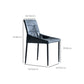 Black Dining Table Set with Solid Back Chairs 1/4/5 Pieces Metal Dinette Set